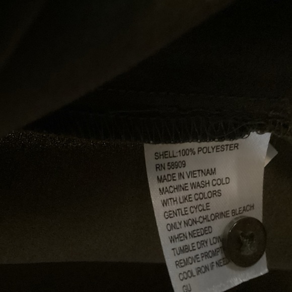 NWT Antonio Melani Olive Green Detachable Bow Tie Long Sleeve Button Blouse - Picture 6 of 6